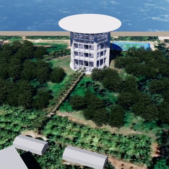 封顶!南盈滨岛导航台更新改造项目为民航保障再筑新翼(图5) 5.jpg